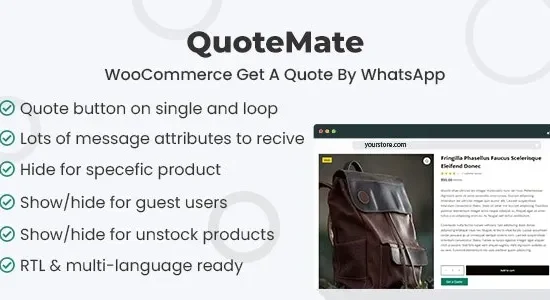 QuoteMate – WooCommerce Get A Quote By WhatsApp