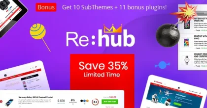 REHub Price Comparison, Multi Vendor Marketplace WordPress Theme