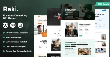 Raki - Business, Finance Consulting WordPress Theme