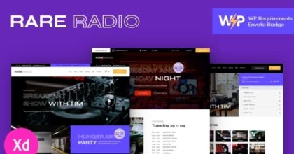 Rare Radio Online Music Radio WordPress Theme