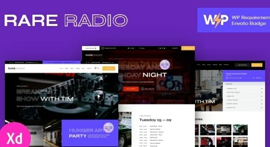 Rare Radio Online Music Radio WordPress Theme