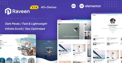 Raveen Personal Blog & Magazine WordPress Theme