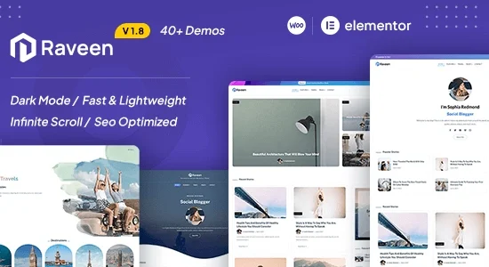 Raveen Personal Blog & Magazine WordPress Theme