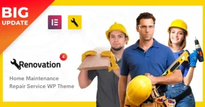 Renovation Repair Service, Home Maintenance Elementor WP Theme