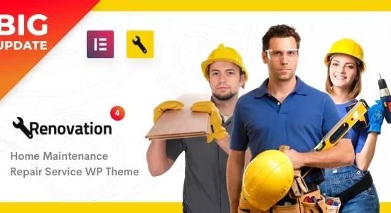 Renovation Repair Service, Home Maintenance Elementor WP Theme