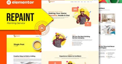 Repaint - Painting Company Service Elementor Template Kit
