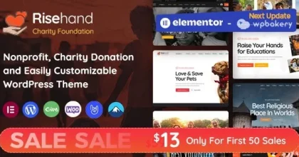 RiseHand 1.2.7 – Charity & Donation WordPress Theme