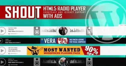 SHOUT- HTML5 Radio Player With Ads - ShoutCast and IceCast Support - WordPress Plugin