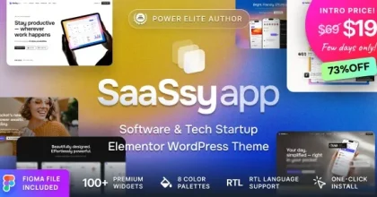SaaSsy App - Software, SaaS & Tech Startup WordPress Theme