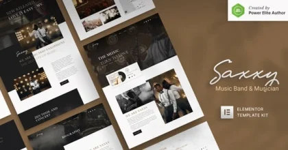 Saxxy - Music Band & Musician Elementor Template Kit