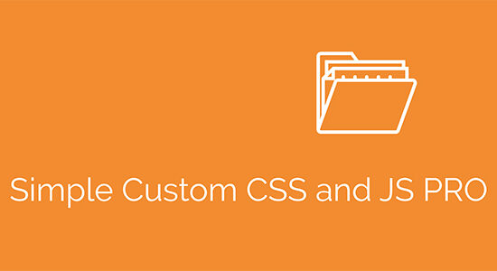 Simple Custom CSS and JS PRO