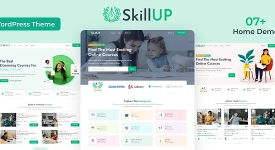 SkillUp Online Education WordPress Theme