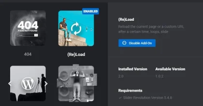Slider Revolution Reload Add-On