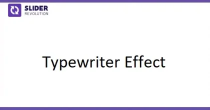 Slider Revolution Typewriter Effect