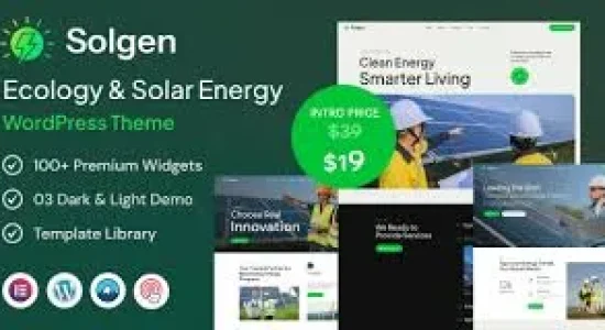 Solgen – Ecology & Solar Energy WordPress Theme
