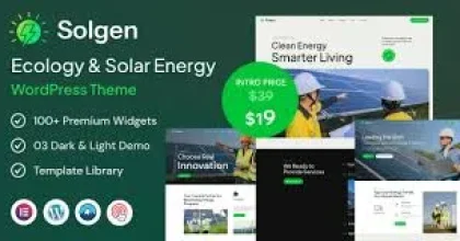 Solgen – Ecology & Solar Energy WordPress Theme