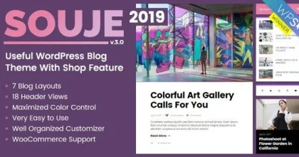Souje - Personal WordPress Blog Theme