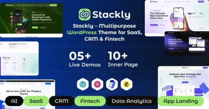 Stackly - Multipurpose WordPress Theme for SaaS, CRM & Fintech
