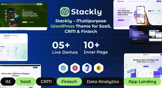 Stackly - Multipurpose WordPress Theme for SaaS, CRM & Fintech