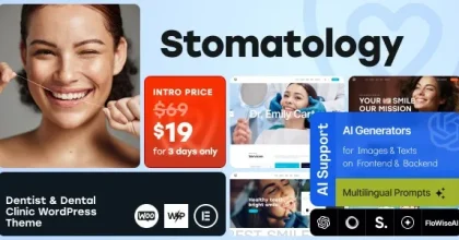 Stomatology - Dentist & Dental Clinic WordPress Theme