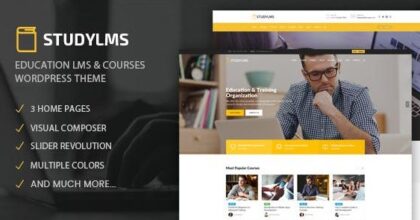 Studylms Education LMS & Courses WordPress Theme