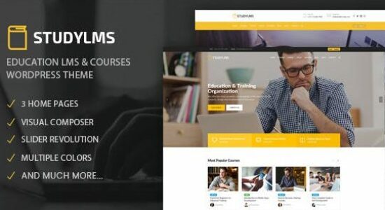 Studylms Education LMS & Courses WordPress Theme