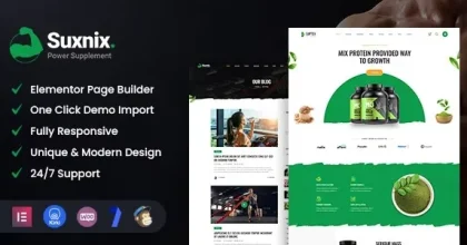 Suxnix – Health Supplement WordPress Theme