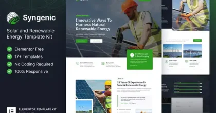 Syngenic Solar & Renewable Energy Elementor Template Kit