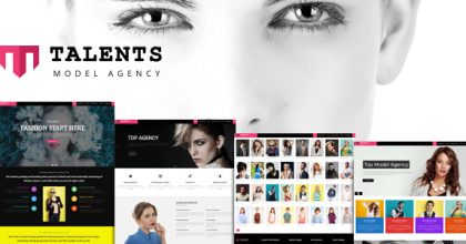 Talents Model Agency WordPress CMS Theme