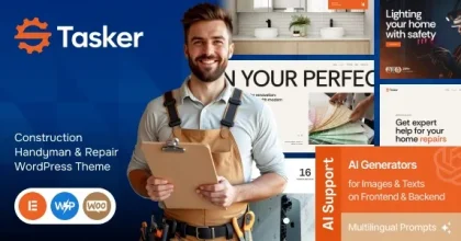 Tasker – Construction Handyman & Repair WordPress Theme