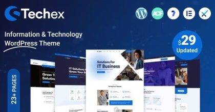 Techex 1.0.9 – IT Solutions & Technology WordPress Theme
