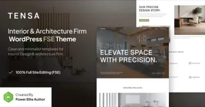 Tensa - Interior Design & Architecture Firm FSE WordPress Theme