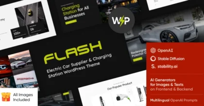 The Flash Electric Car & Charging Station WordPress Theme