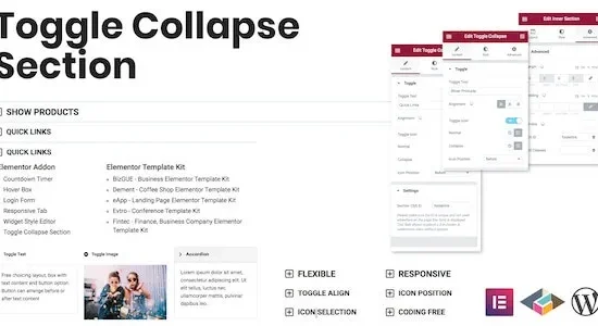 Toggle Collapse Section Elementor Addon
