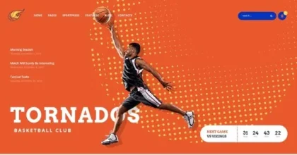 Tornados - Basketball NBA Team WordPress Theme