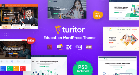 Turitor LMS & Education WordPress Theme