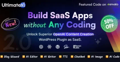 UltimateAI OpenAI Content Generation WordPress App as SaaS