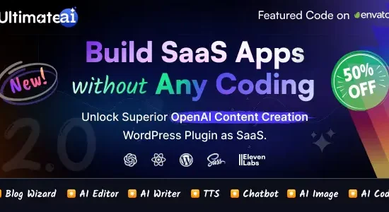 UltimateAI OpenAI Content Generation WordPress App as SaaS