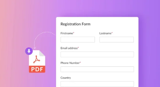 User Registration PDF Form Submission Addon