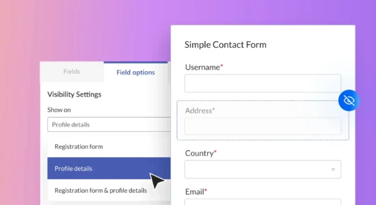 User Registration PRO Field Visiblity Addon