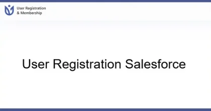 User Registration Salesforce