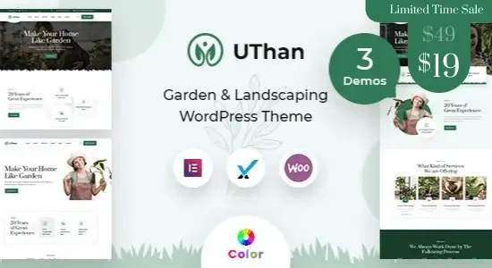 Uthan Landscaping Gardening WordPress theme