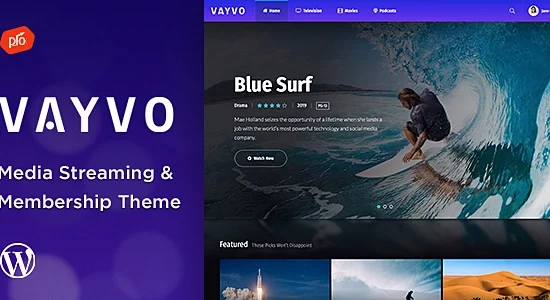 Vayvo - Media Streaming & Membership WordPress Theme