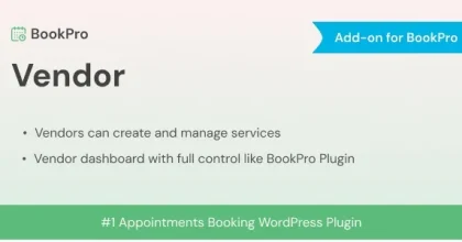 Vendor Add-on for BookPro Plugin WordPress