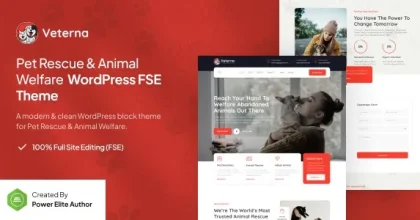 Veterna - Pet Rescue & Animal Welfare FSE WordPress Theme