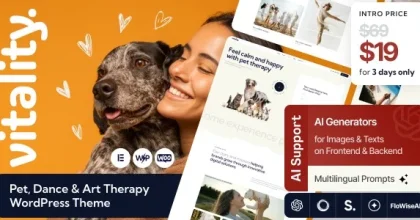 Vitality – Pet, Dance & Art Therapy WordPress Theme