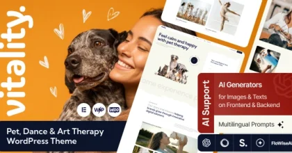 Vitality – Pet, Dance & Art Therapy WordPress Theme