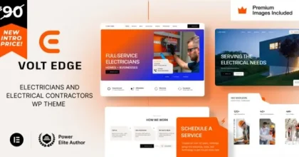 VoltEdge – Electrician Electrical Contractor WordPress Theme