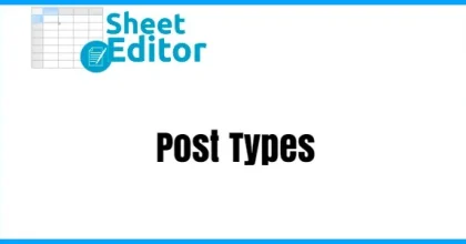 WP Sheet Editor Post Types