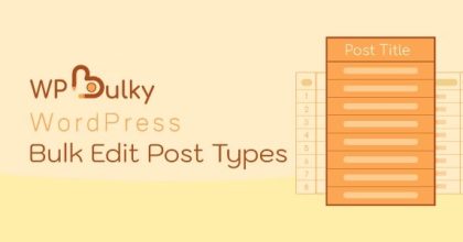 WPBulky WordPress Bulk Edit Post Types